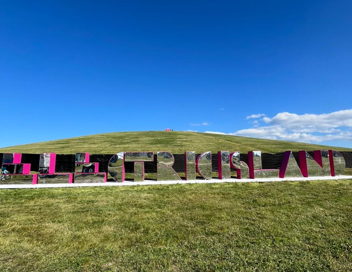 Custom vendor booth setup for outdoor festival